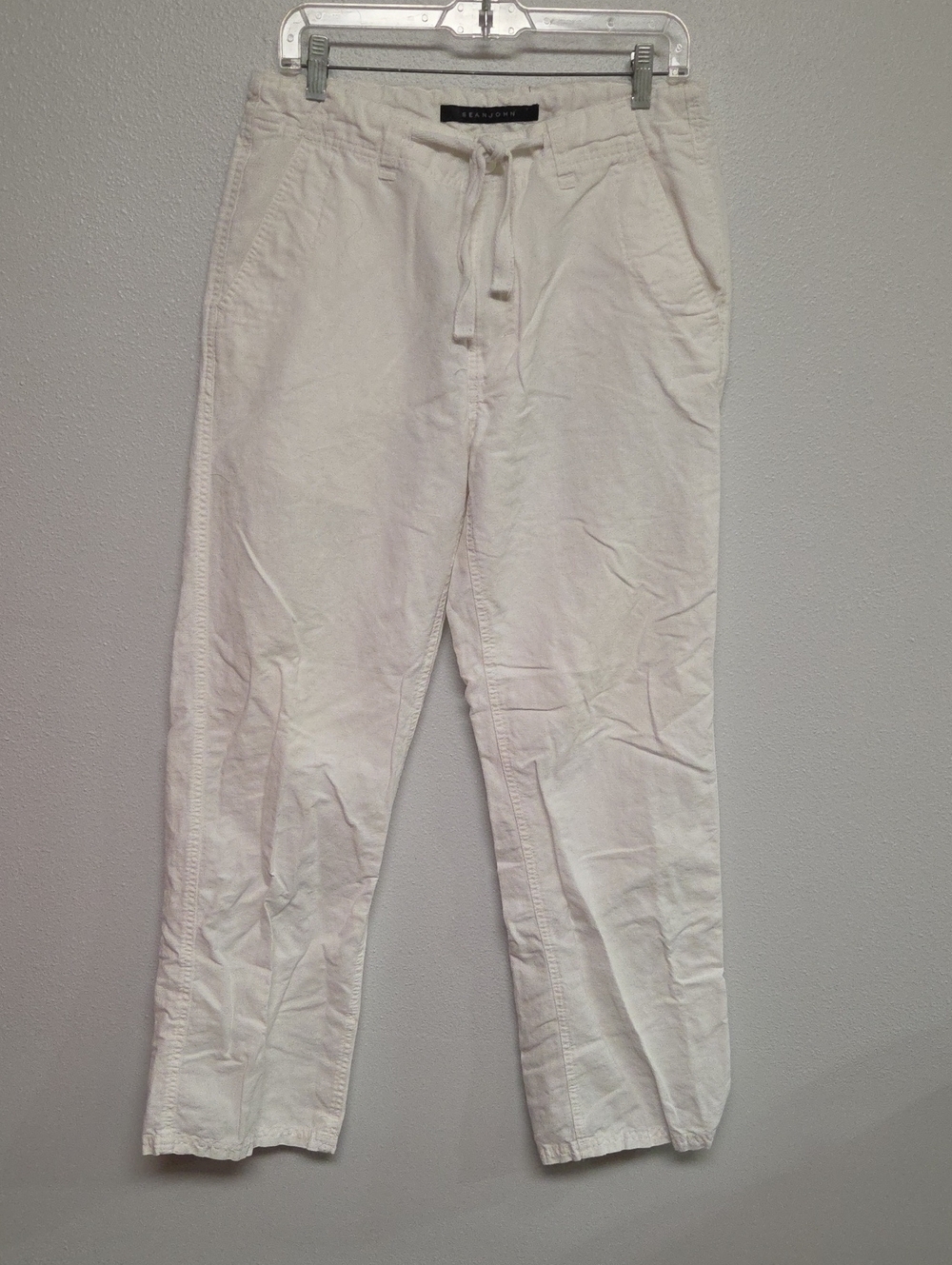 Sean John Men's Cream Drawstring Chinos